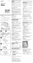 Sony XDR-S56DBP Operating instructions