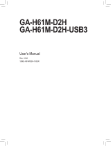 Gigabyte GA-H61M-D2H-USB3 User manual