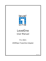 LevelOne 200Mbps Powerline Adapter (Dual Pack) User manual
