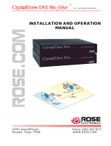 Rose crystalview dvi pro fiber dvi/vga fiber extender User manual