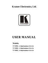 Kramer 1:3 Computer Graphics Video Distribution Amplifier User manual