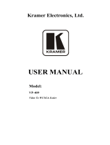 Kramer VP-409 User manual