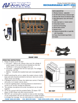 AmpliVox RECHARGEABLE MITY-VOX S212 Operating instructions