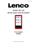 Lenco XEMIO-955 User manual