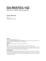 Gigabyte GV-R557D3-2GI User manual