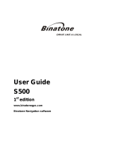 Binatone S500 Sat Nav User manual