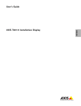 Axis Communications T8414 Installation Display User manual
