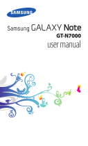 Samsung Galaxy Note User manual