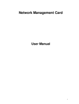 BlueWalker SNMP NMC Card User manual