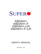 Supermicro Supero X8DAH+-LR User manual