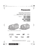 Panasonic HCX900EP Operating instructions