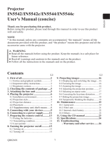 Infocus IN5544c Owner's manual