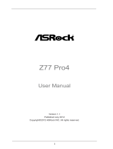 ASROCK Z77 Pro4 User manual