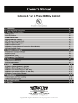 Tripp Lite 3-Phase Battery Cabinet Extended-Run Owner's manual