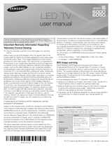 Samsung UN40EH6000FXZA-TS02 User manual
