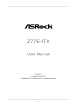 ASROCK Z77E-ITX User manual