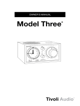 Tivoli Audio Three Owner's manual