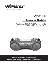Memorex MP3142 User manual