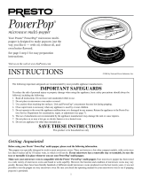 Presto Powerpop 4830 User manual