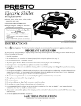 Presto Electric Skillet User manual