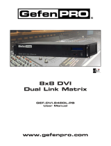Gefen 8x8 DVI Dual Link Matrix User manual