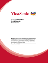 ViewSonic 18,5" LED,1366×768,5ms,Geniş,Parlak,Siyah Monitör User guide