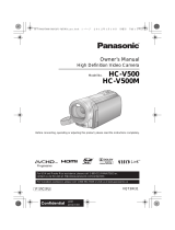 Panasonic HC-V500 User manual