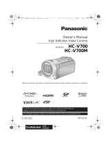 Panasonic HC-V700 HD Camcorder User manual