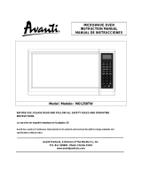 Avanti M01250TW User manual