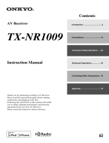 ONKYO TX-NR1009 User manual