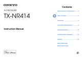 ONKYO TX-NR414 User manual