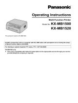 Panasonic KXMB1500 User manual