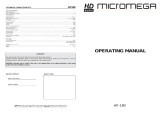 Micromega AP 180 User manual