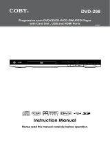 Coby DVD298 - 1080p Upconversion DVD Player User manual