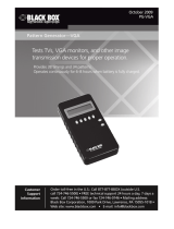 Black Box BLACK BOX Pattern GeneratorVGA User manual