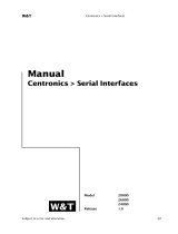 W&T Centronics/RS232 Datasheet