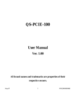 B&B Electronics QS-PCIE-100 User manual