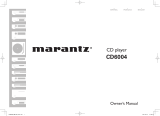 Marantz CD 6004 User manual