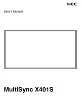 NEC MultiSync X401S User manual