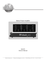 McIntosh MC275 Owner's manual