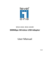 LevelOne 300Mbps Wireless USB Adapter 2dBi   User manual