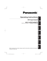 Panasonic AV-HS04M3 Operating instructions