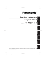 Panasonic AV-HS04M4 Operating instructions