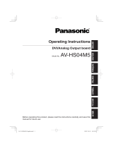 Panasonic AV-HS04M5 Operating instructions