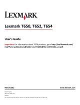 Lexmark 30G0210 - T 652n B/W Laser Printer User manual