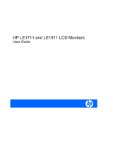 HP Compaq LE1911 19-inch LCD Monitor User guide