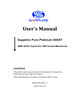 Sapphire PURE PLATINUM A85XT User manual