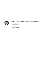 HP L2401x 24-inch LED Backlit Monitor User manual