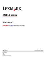 Lexmark MS810dn User guide