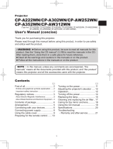 Hitachi CP-A302WN Owner's manual